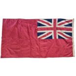 Maritime - Mid-19th century silk ensign with an inscription to Captain Sturdee