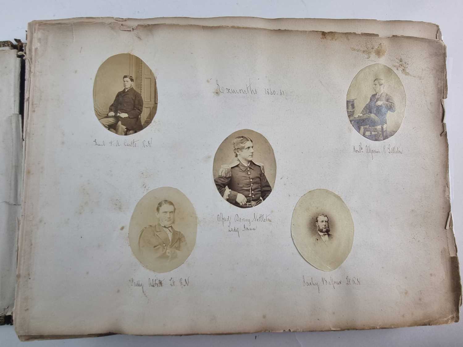 Royal Navy photograph portrait album, circa 1860-70 - Image 16 of 45