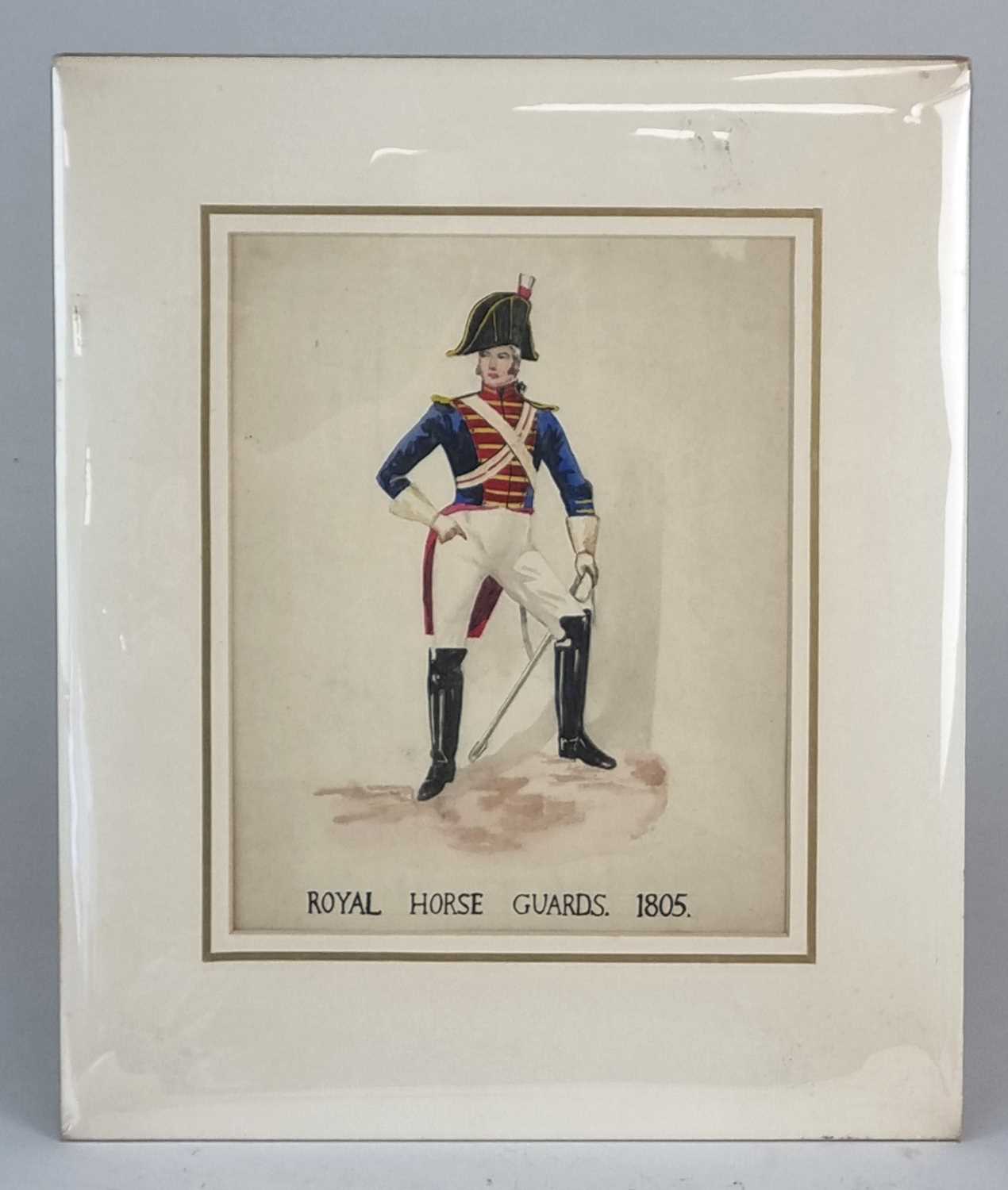 Group of Cavalry Regimental watercolours - Image 12 of 18