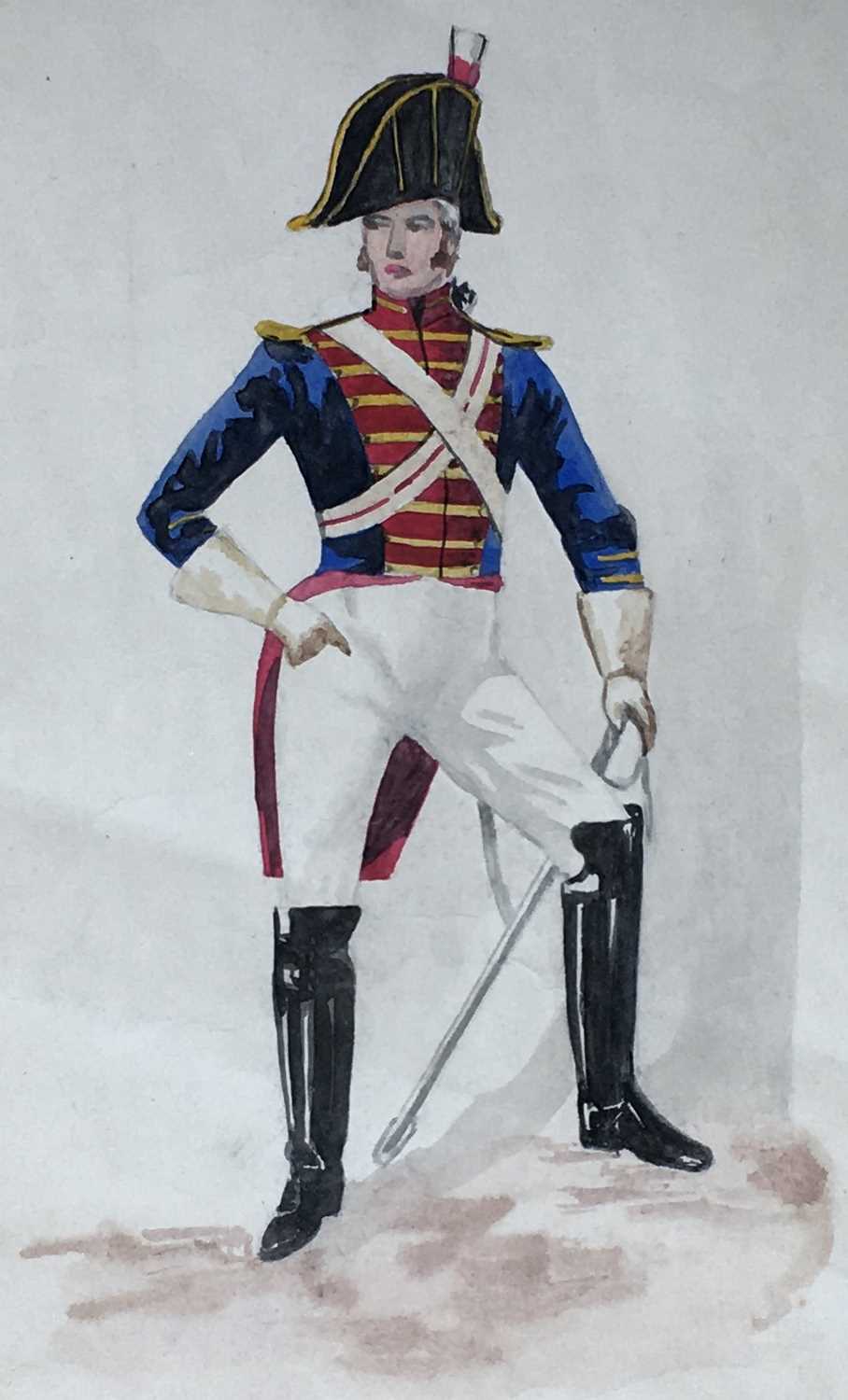 Group of Cavalry Regimental watercolours - Image 14 of 18