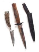 Imperial German trench knife by Hugo Koller and a Weidmannscheil hunting knife