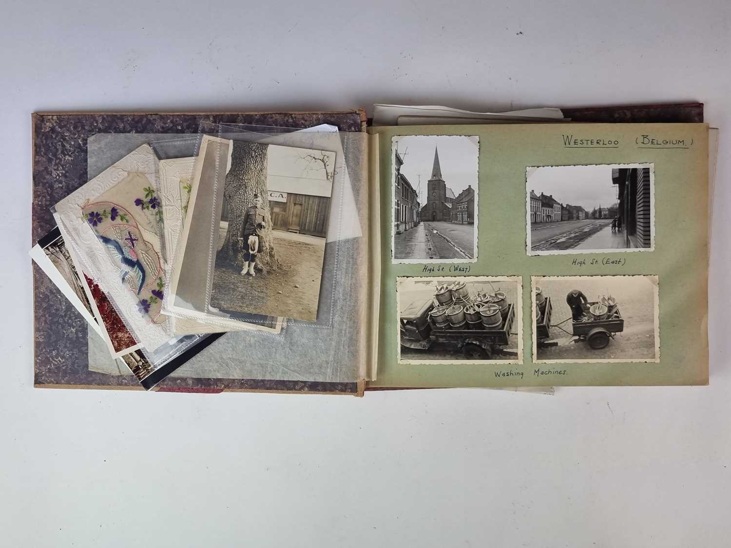 WW2 Engineer Battalion 21st Army group photo album and an Adolf Hitler picture card book - Image 8 of 13