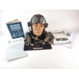 WW2 flying headgear of Wing Commander Sidney Patrick 'Pat' Daniels, D.S.O*, D.F.C*