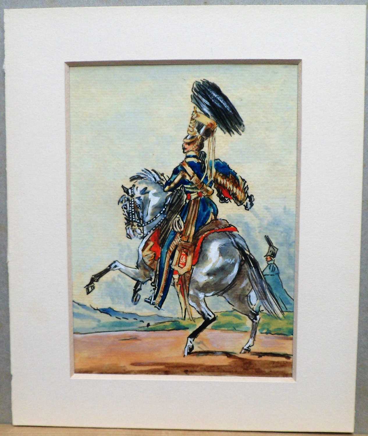 English School, 10th Hussars watercolours - Image 3 of 25