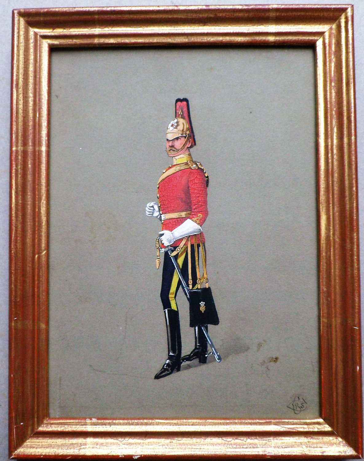 Four military portraits of Dragoons Officers, including three attributed to Richard Simkin - Image 5 of 46