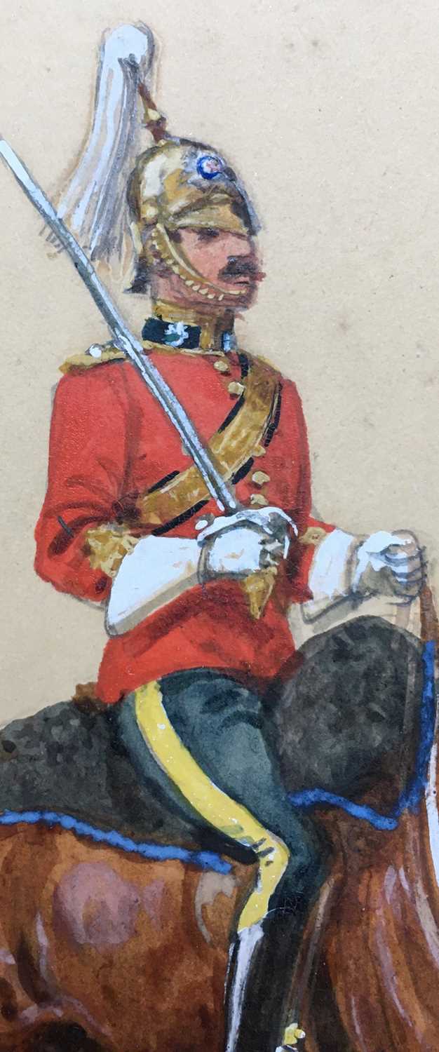 Four military portraits of Dragoons Officers, including three attributed to Richard Simkin - Image 38 of 46