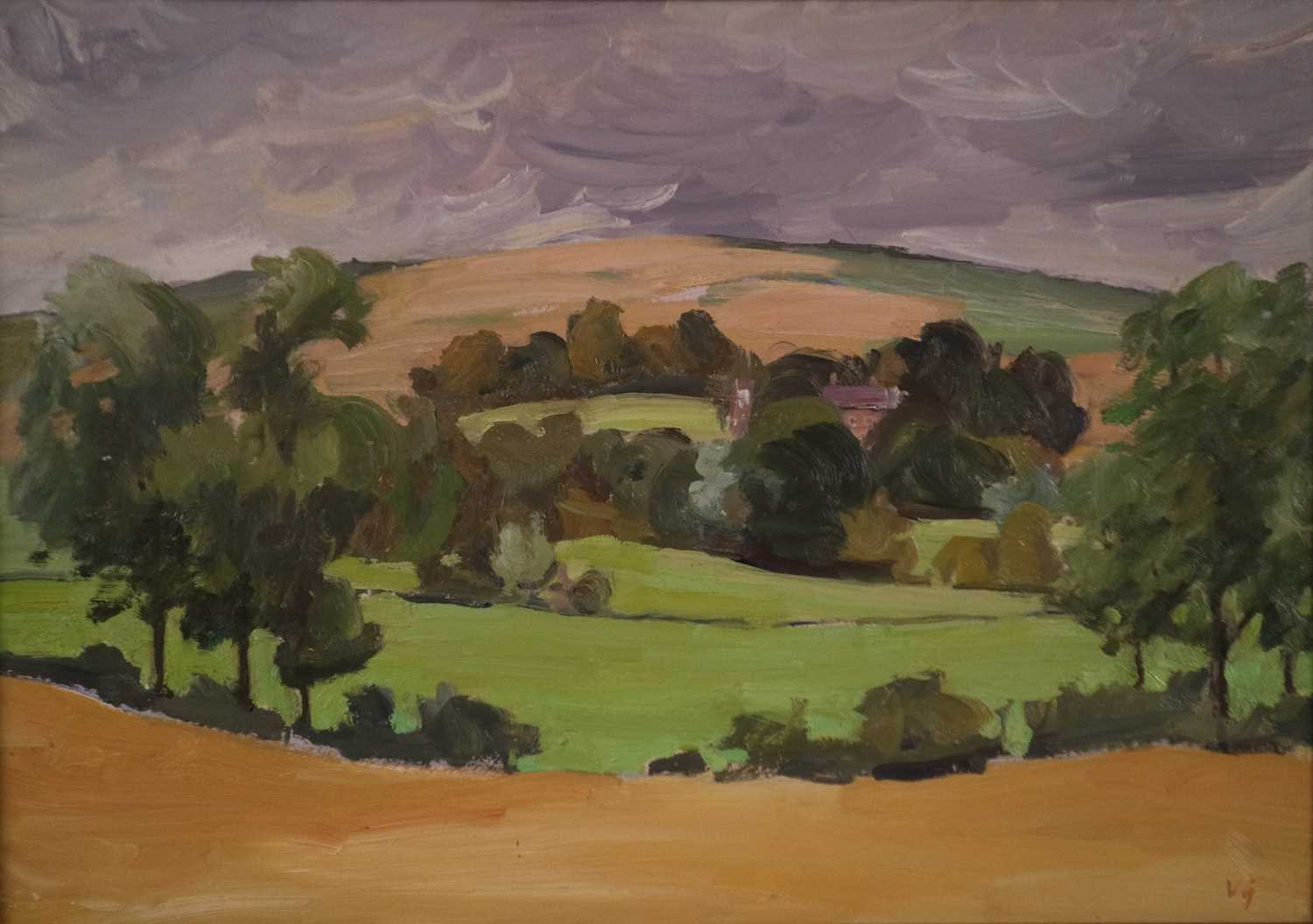 Vita Gollancz (1926-2009) Rural Landscape with Fields