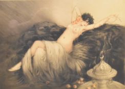 Louis Icart (1888-1950). A Female nude reclining, etching