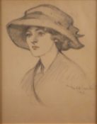Dora Crockett - Countess Dora Florence Lewenhaupt (1889-1953) Portrait of a Woman
