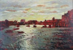 George Manchester (1922-1996) Low Tide, Sunset