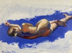 Beverley Fry (b.1948) Floating in Blue