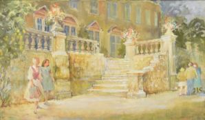 Irene A Welburne (1910-2000) Steps at Btymton Devency, Yeovil Somerset