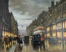 Stephen Scholes (British b.1952) Deansgate, Manchester 1928