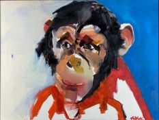 Darren Fraser (20th-21st Century) Chimpanzee