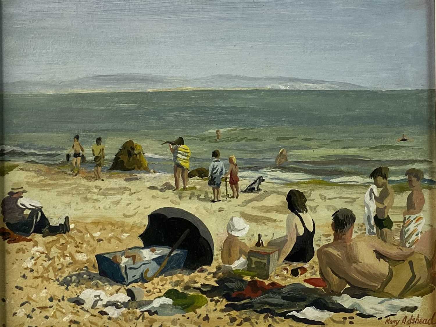 Mary Adshead (1904-1995) Family at the Beach