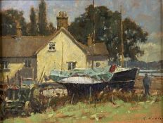 Keith Noble (b.1949) Pin Mill, Suffolk