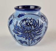 Moorcroft Crysanthemum (blue on blue) vase