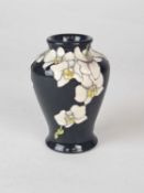 Small Moorcroft 'Moth Orchid' vase designed by Anji Davenport