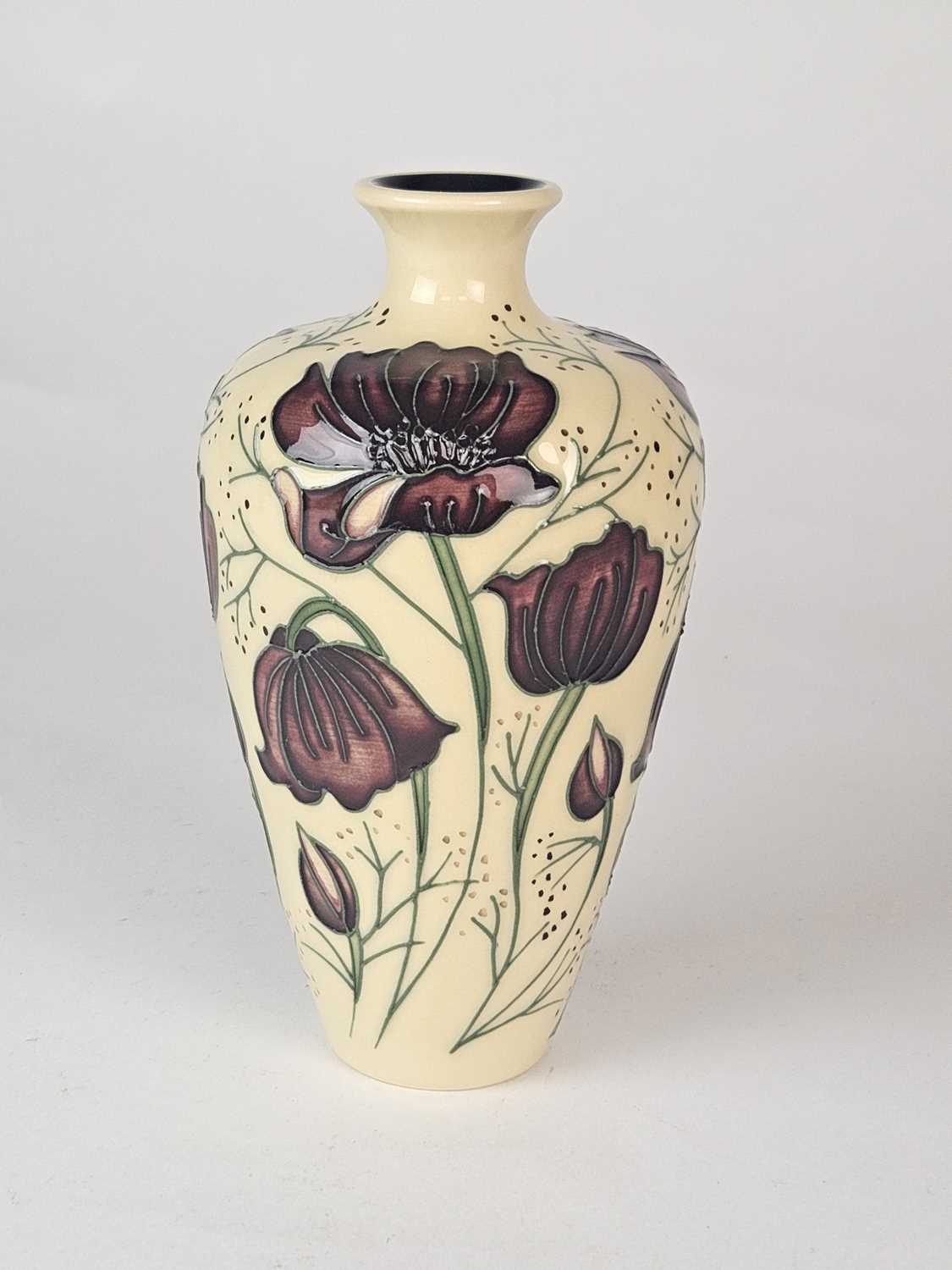 Moorcroft 'Chocolate Cosmos' vase designed by Rachel Bishop - Image 2 of 4