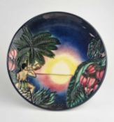 Moorcroft 'Birth of Light' plate for the year 2000