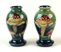 Pair of William Moorcroft 'Claremont' vases