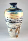 A large Moorcroft 'Woodside Farm' Prestige vase designed by Anji Davenport