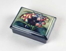 William Moorcroft 'Spring Flowers' rectangular box and cover