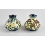 Two Moorcroft miniature vases - 'Snowdrop' and 'Little Gem'