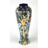 Tall Moorcroft 'Tree Bark Thief' vase