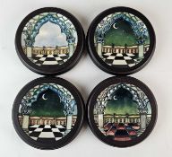 Four Moorcroft 'Jumieriah' pin dishes