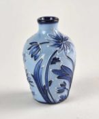 Small Moorcroft 'Morning Star' blue on blue vase