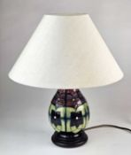 A Moorcroft 'Violet' table lamp