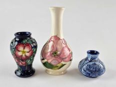 Three small Moorcroft vases