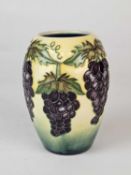 Moorcroft 'Red Grapes' vase, dated 1999