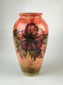 Walter Moorcorft Tropical flambè 'Hibiscus'vase, mid-20th century