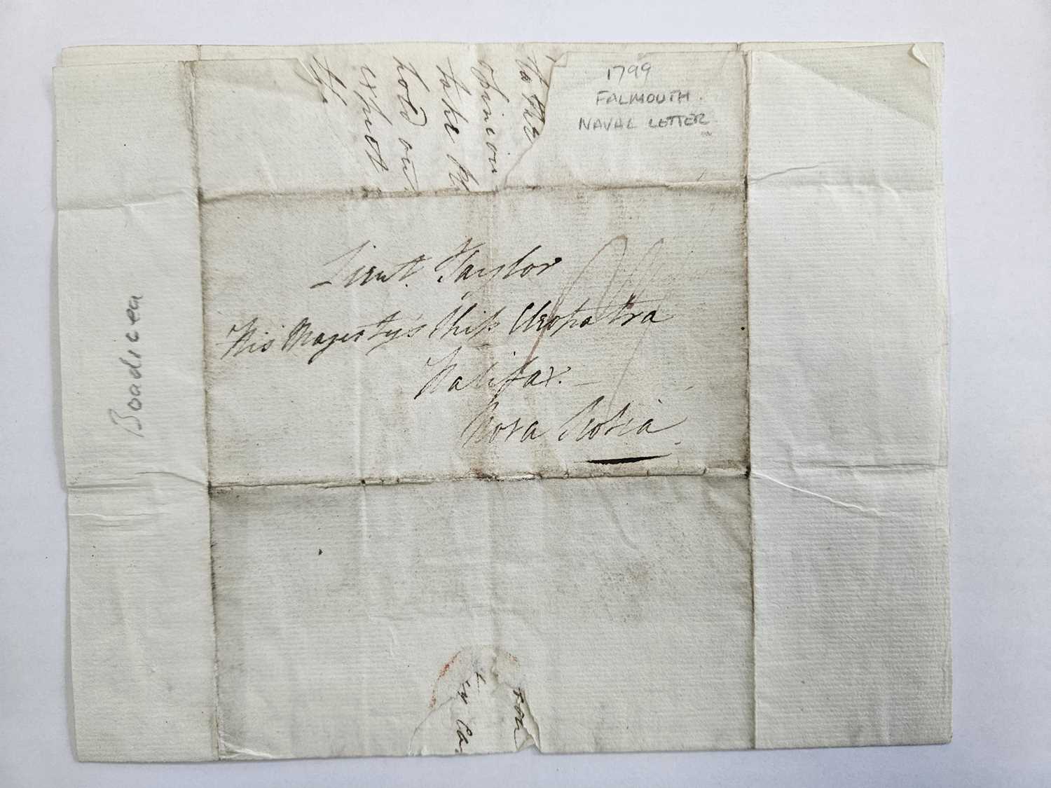 Royal Navy. Rare letter relating to the French Counter-Revolution, 1799. - Image 4 of 4