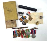 Family Group. WW2 Medal groups, WW1 trio and other militaria.