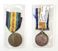 WW1 pair of medals to Middlesex Regiment (Enemy Alien Unit)