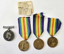 First World War. Four single campaign medals.