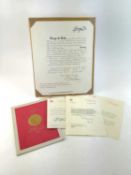 George VI 1953 CBE certificate