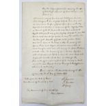 An Order to the Chief Magistrate of Margate forbidding any British ships to sail to Genoa, 1796