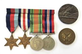 WW2 group of four medals and two WW1 medals.