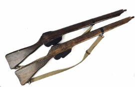 Pair of Second World War practice or dummy rifles
