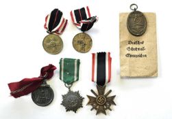 Germany, Third Reich. Six awards including West Wall and Eastern People's Ostvolk medals