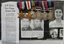 Second World War 'Dieppe Raid' Canadian Medal group
