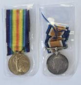 WW1 Medal Pair, Manchester Regiment.