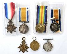 WW1 medals including a trio