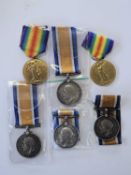 Six single WW1 medals