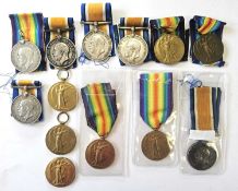 A group of single WW1 medals