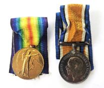 WW1 pair of Army Service Corps medals